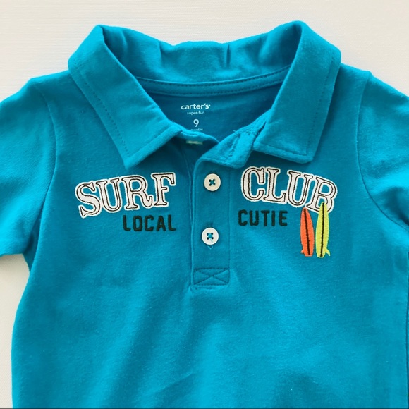 Carter’s 9 Months Baby Boy Polo Shirt & Plaid Shorts Set Outfit NWT - Picture 2 of 3